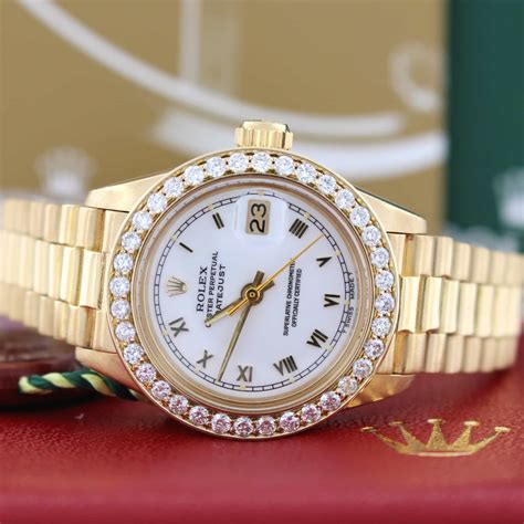 womens rolex datejust 18k president band|rolex lady datejust for sale.